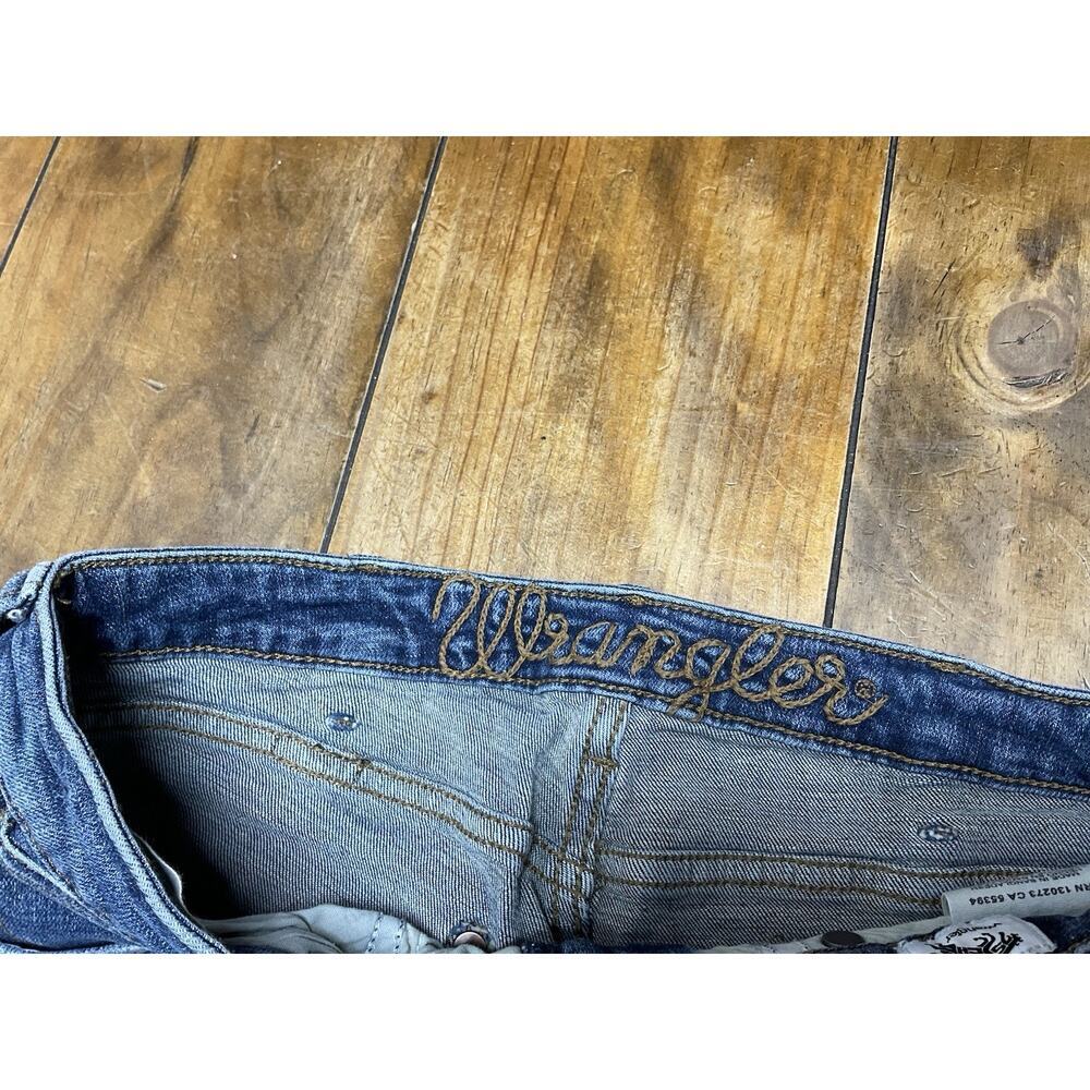 Wrangler Retro High Rise Flare Denim Bell Jeans Womens Size 29 ALTERED - Picture 3 of 11
